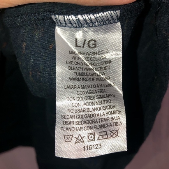 Rustic Blue size large v neck short sleeve tee shirt - Picture 3 of 7